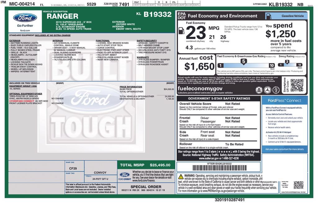 Used 2019 Ford Ranger XL RWD image 32