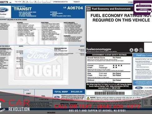 Used 2020 Ford Transit 350 148 High Roof Extended w/ Exterior Upgrade Package image 2