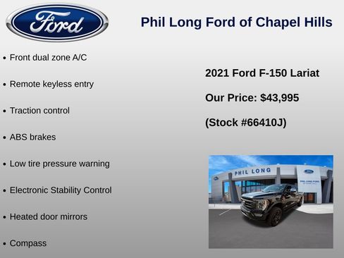 Used 2021 Ford F150 Lariat w/ Equipment Group 502A High AWD/4WD image 8