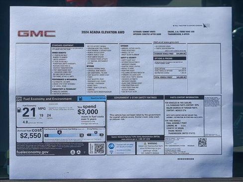 Used 2024 GMC Acadia Elevation AWD/4WD image 28