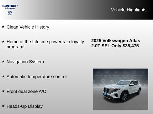 Used 2025 Volkswagen Atlas SEL AWD/4WD image 7