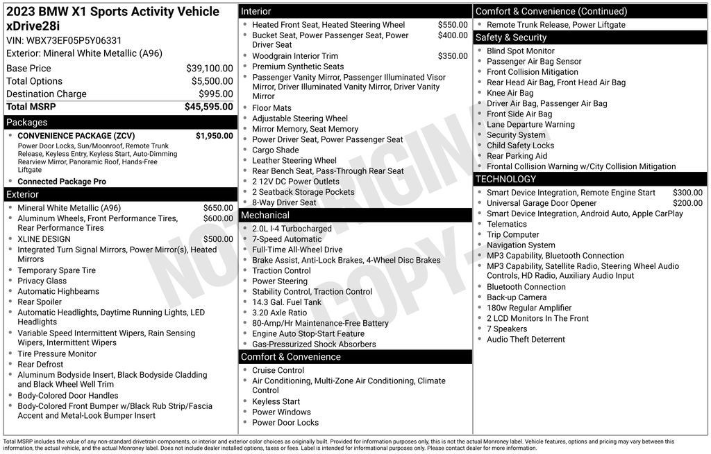 Used 2023 BMW X1 xDrive28i w/ Convenience Package AWD/4WD image 28