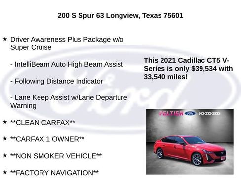 Used 2021 Cadillac CT5 V w/ Cold Weather Package RWD image 15