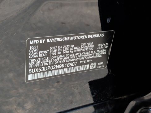Used 2022 BMW X3 xDrive30i w/ M Sport Package 2 AWD/4WD image 38