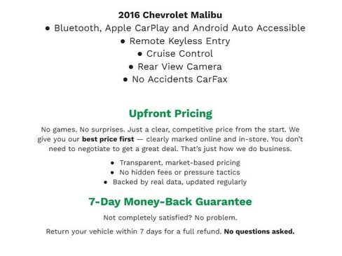 Used 2016 Chevrolet Malibu LS image 2