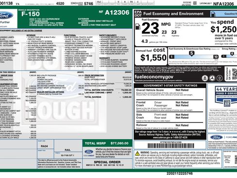 Used 2022 Ford F150 Lariat w/ Equipment Group 502A High AWD/4WD image 3