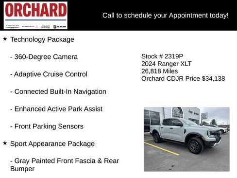 Used 2024 Ford Ranger XLT w/ Technology Package AWD/4WD image 11
