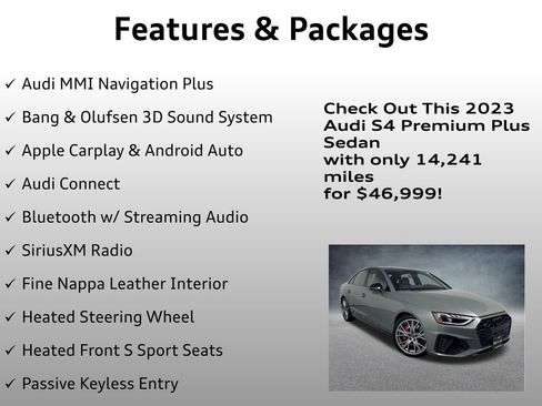 Used 2023 Audi S4 Premium Plus w/ Premium Plus Package image 12