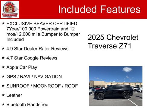 Used 2025 Chevrolet Traverse Z71 w/ Enhanced Driving Package image 5