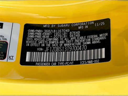 New 2026 Subaru BRZ tS image 34