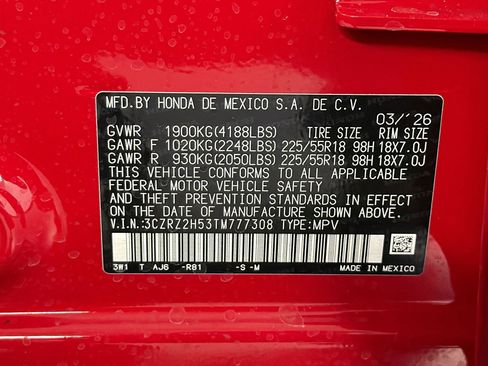 New 2026 Honda HR-V Sport image 19