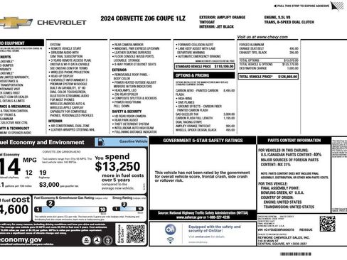 Used 2024 Chevrolet Corvette Z06 RWD image 3