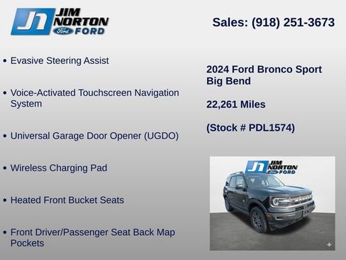 Used 2024 Ford Bronco Sport Big Bend w/ Convenience Package image 15