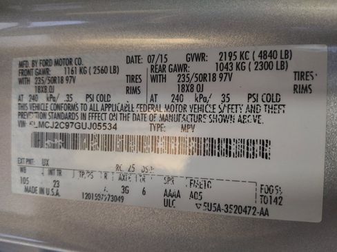 Used 2016 Lincoln MKC Select w/ Select Plus Package FWD image 33