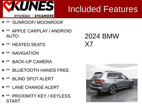 Used 2024 BMW X7 xDrive40i w/ M Sport Package AWD/4WD image 2
