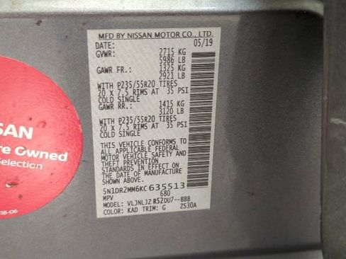 Used 2019 Nissan Pathfinder Platinum AWD/4WD image 32