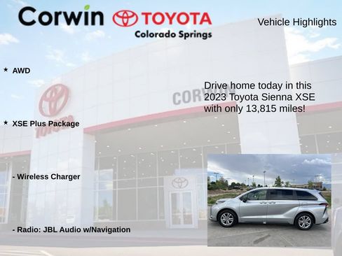 Used 2023 Toyota Sienna XSE w/ XSE Plus Package AWD/4WD image 6