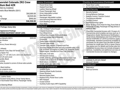 Used 2018 Chevrolet Colorado ZR2 AWD/4WD image 3