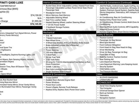 Used 2024 INFINITI QX80 Luxe image 41