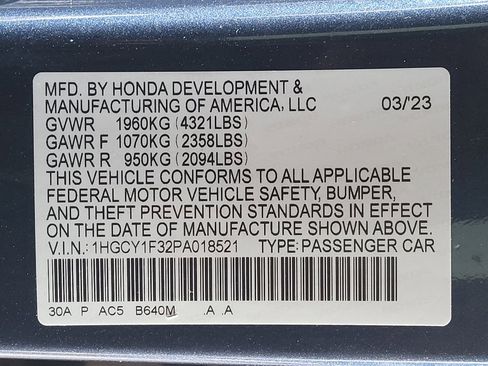 Used 2023 Honda Accord EX image 33