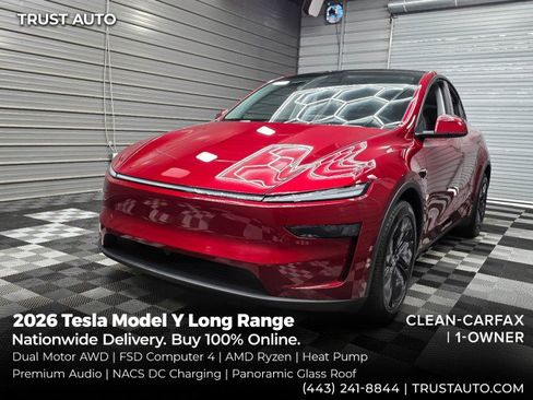 Used 2026 Tesla Model Y Long Range AWD/4WD image 1