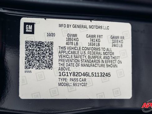 Used 2020 Chevrolet Corvette Stingray Premium Cpe w/ 3LT Preferred Equipment Group image 94