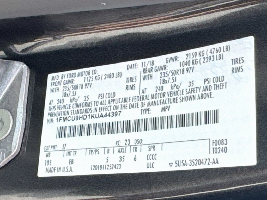 Used 2019 Ford Escape SEL AWD/4WD image 30