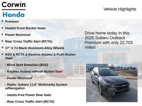 Used 2025 Subaru Outback Premium image 6