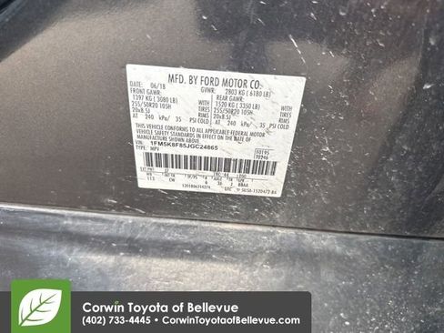 Used 2018 Ford Explorer Limited w/ Equipment Group 301A AWD/4WD image 31