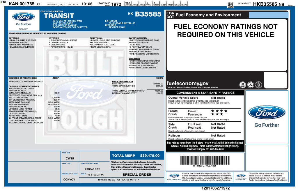Used 2017 Ford Transit 250 148 Medium Roof RWD image 12