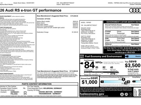 New 2026 Audi RS e-tron GT performance image 13