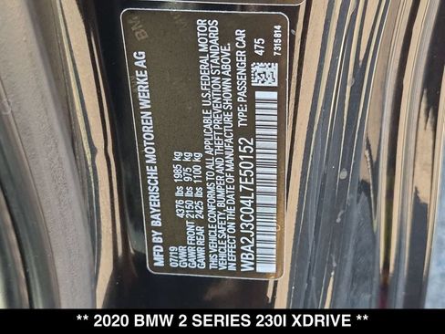 Used 2020 BMW 230i xDrive Coupe w/ Premium Package AWD/4WD image 29
