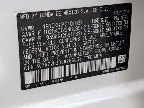 Certified 2025 Honda HR-V LX image 30