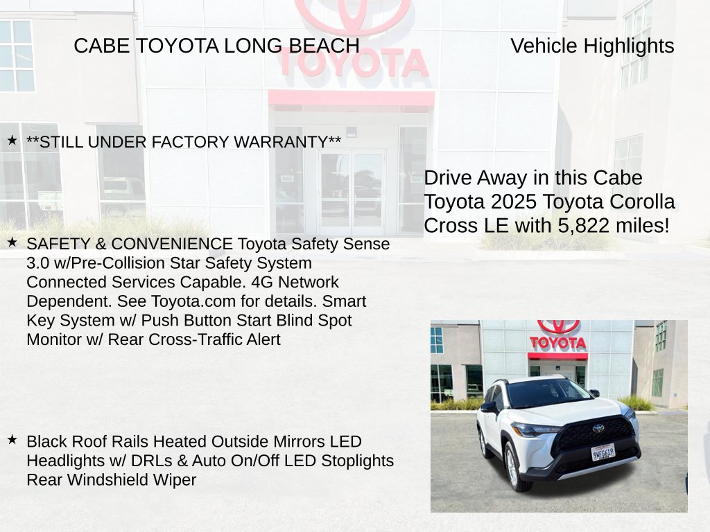 Certified 2025 Toyota Corolla Cross LE FWD image 7