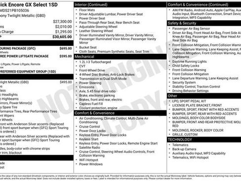 Used 2023 Buick Encore GX Select w/ Sport Touring Package FWD image 6