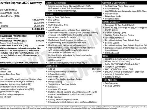 New 2024 Chevrolet Express 3500 w/ Power Convenience Package image 16