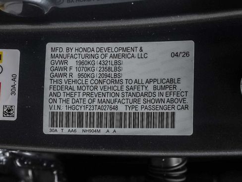 New 2026 Honda Accord LX image 14