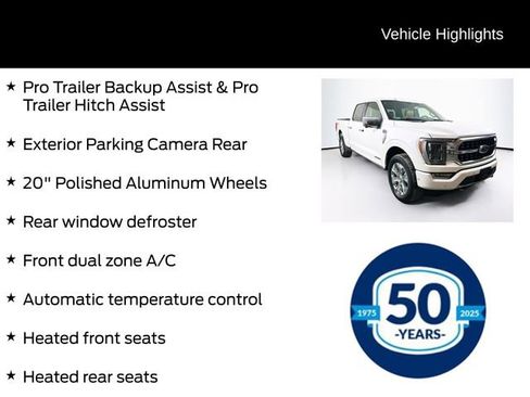 Certified 2023 Ford F150 Platinum w/ Equipment Group 701A High image 16