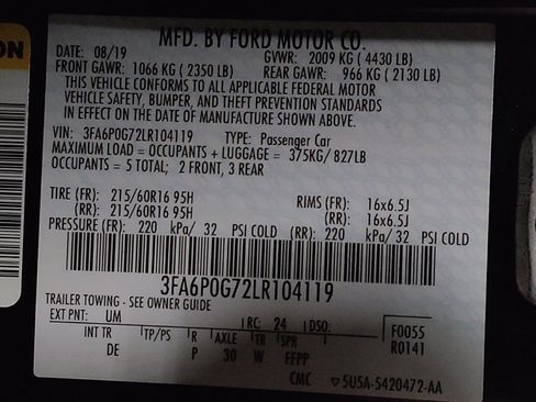 Used 2020 Ford Fusion S image 33