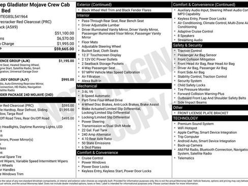 New 2025 Jeep Gladiator Mojave w/ Convenience Group image 6