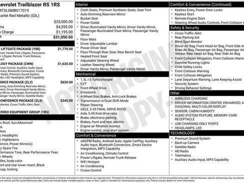 Certified 2021 Chevrolet TrailBlazer RS w/ Sun and Liftgate Package FWD image 11