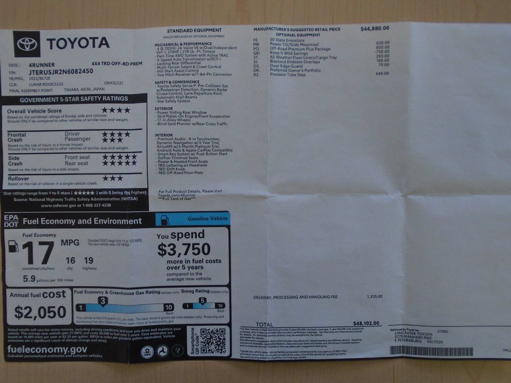 Used 2022 Toyota 4Runner TRD Off-Road Premium AWD/4WD image 37