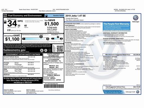 Used 2019 Volkswagen Jetta SE w/ Cold Weather Package image 2