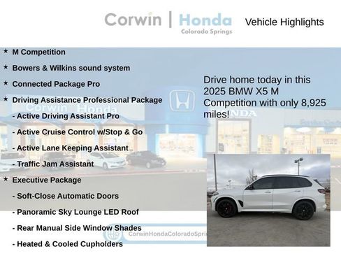 Used 2025 BMW X5 M Competition w/ Executive Package image 7