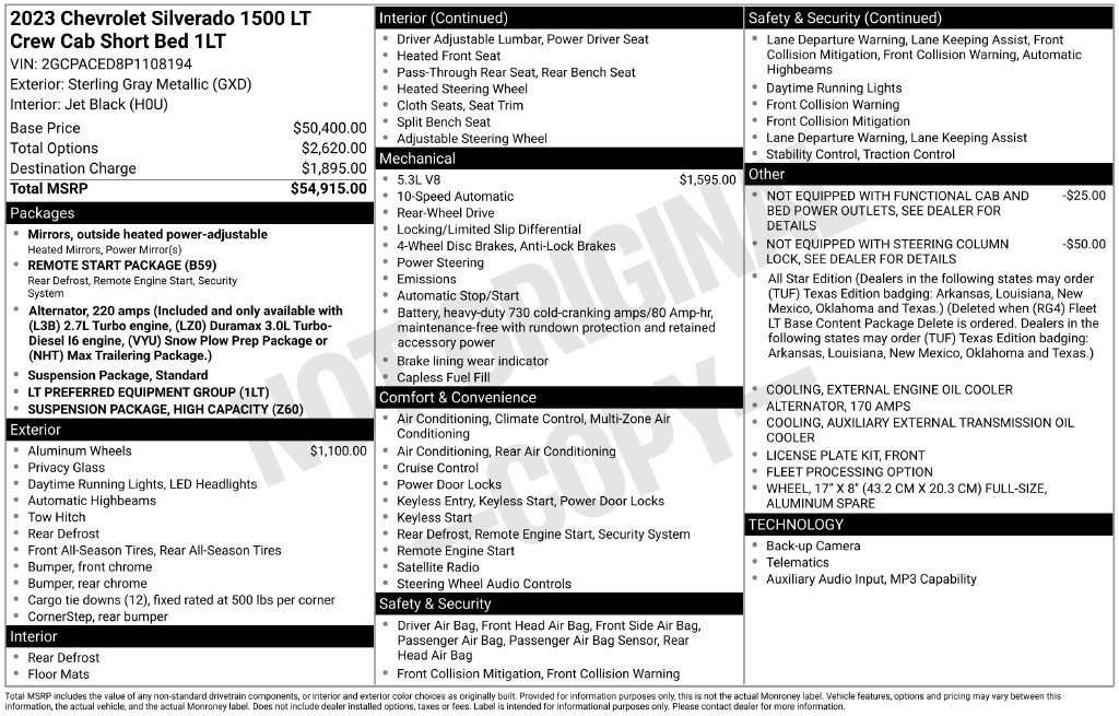 Used 2023 Chevrolet Silverado 1500 LT RWD image 41