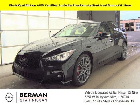 Used 2023 INFINITI Q50 Red Sport 400 w/ Black Opal Edition image 1