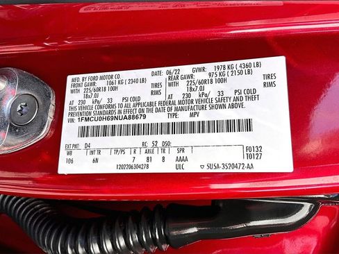 Used 2022 Ford Escape SEL w/ Technology Package image 35