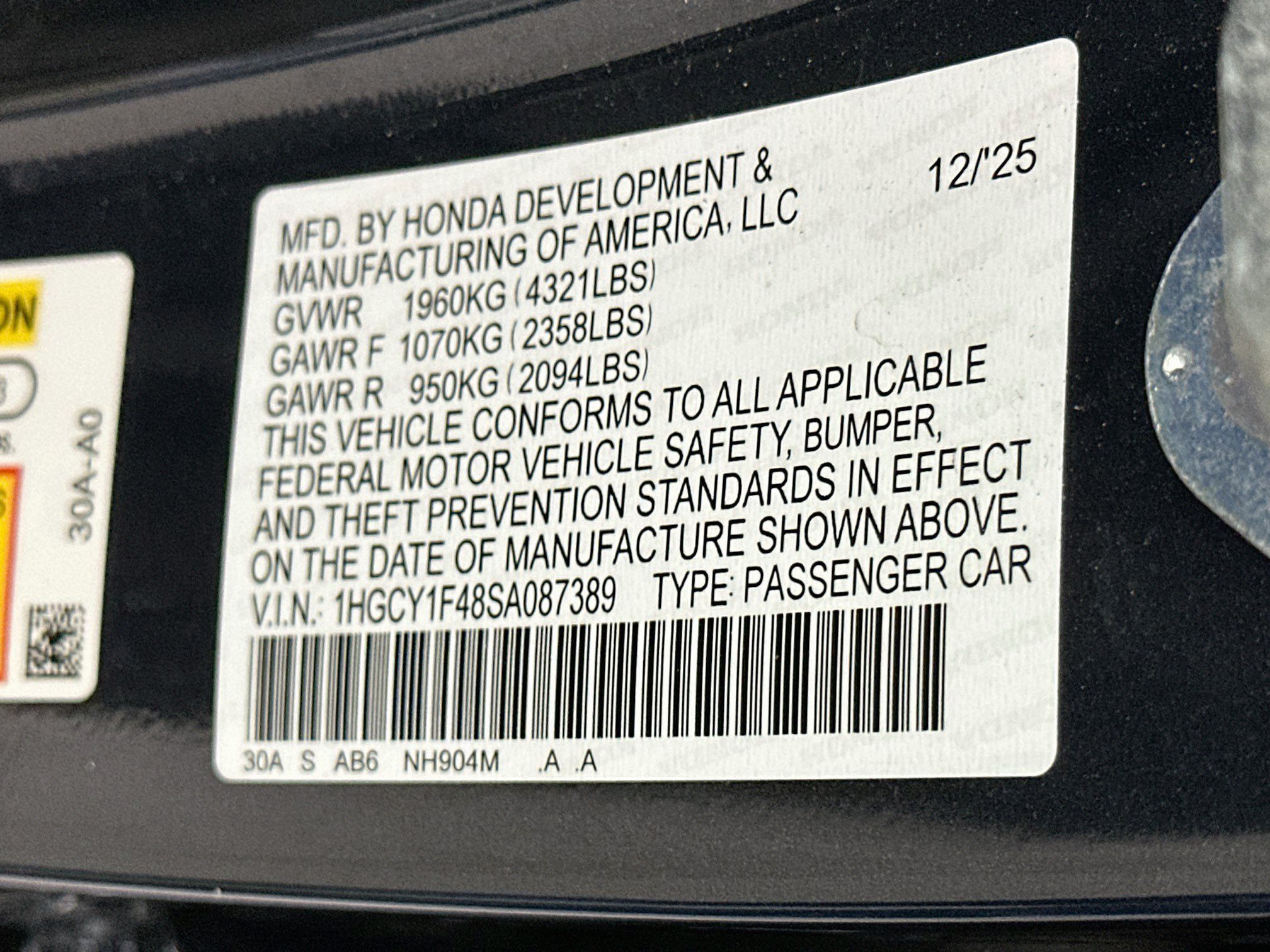 Used 2025 Honda Accord SE image 12