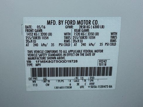 Used 2016 Ford Explorer Sport w/ Equipment Group 401A AWD/4WD image 41