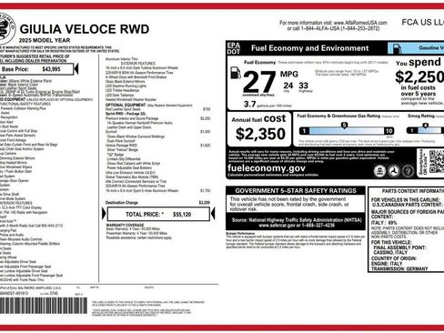 Used 2025 Alfa Romeo Giulia RWD image 3
